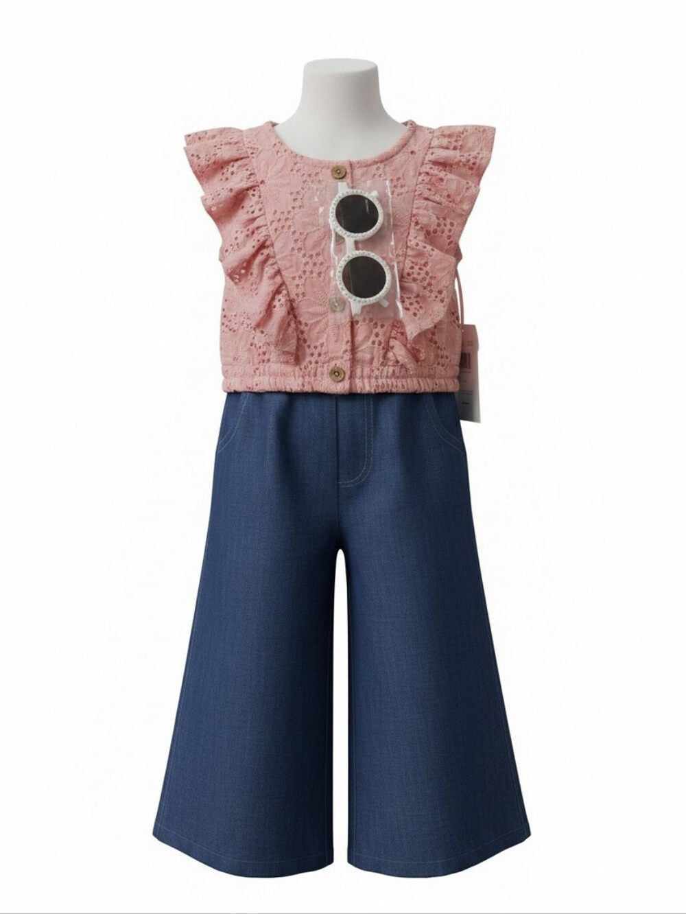 Baby By Rachel Zoe 3 Piece Girl Set- Top, Pants & Sunglasses 18 Months